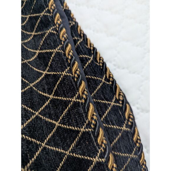 👑 Black & Gold Euro Sham Set 26x26 Preowned - Picture 5 of 7